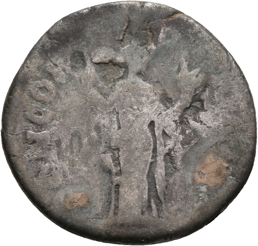 RIC III Antoninus Pius 65c Antoninus Pius reverse, Concordia, draped, standing right, holding sceptre in right hand and co...