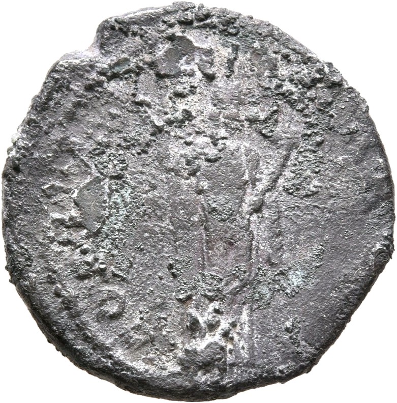 RIC III Antoninus Pius 65c Antoninus Pius reverse, Concordia, draped, standing right, holding sceptre in right hand and co...