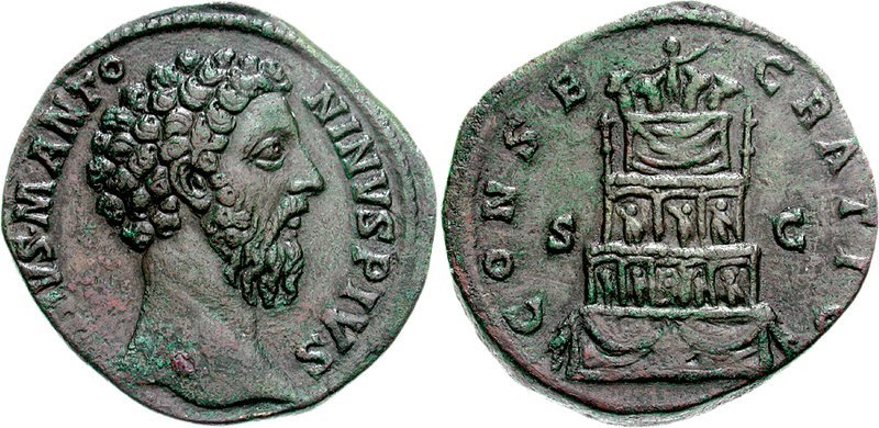 RIC III Antoninus Pius 662 Antoninus Pius obverse, Head of Antoninus Pius, radiate, right