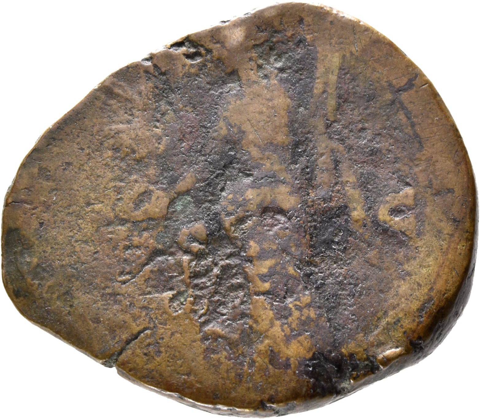 Antoninus Pius reverse — Salus, draped, standing, left feeding out of patera in right hand snake coiled round altar and holding vertical sceptre in left