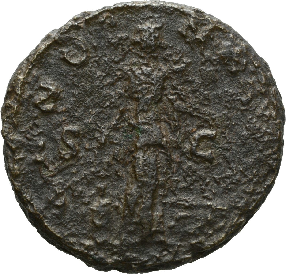 RIC III Antoninus Pius 675 Antoninus Pius reverse, Annona, draped, standing right, holding two corn-ears in right hand ove...