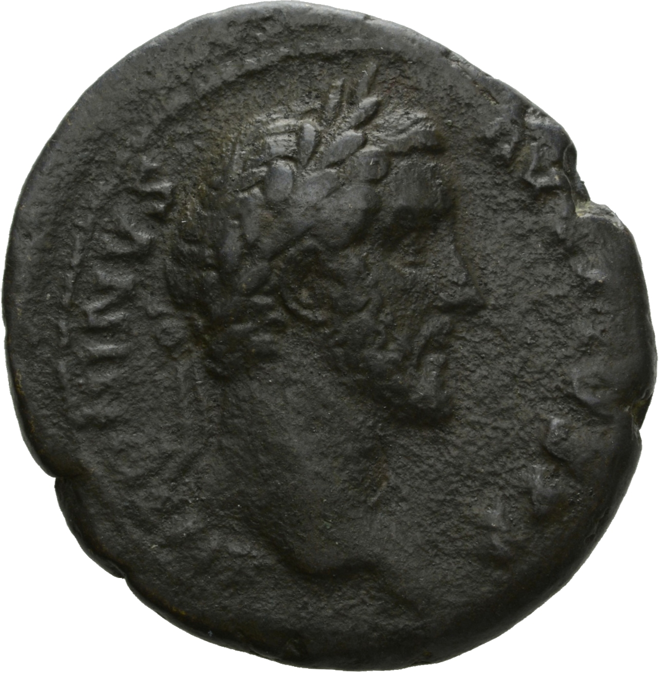 RIC III Antoninus Pius 694A Antoninus Pius obverse, Head of Antoninus Pius, laureate, right