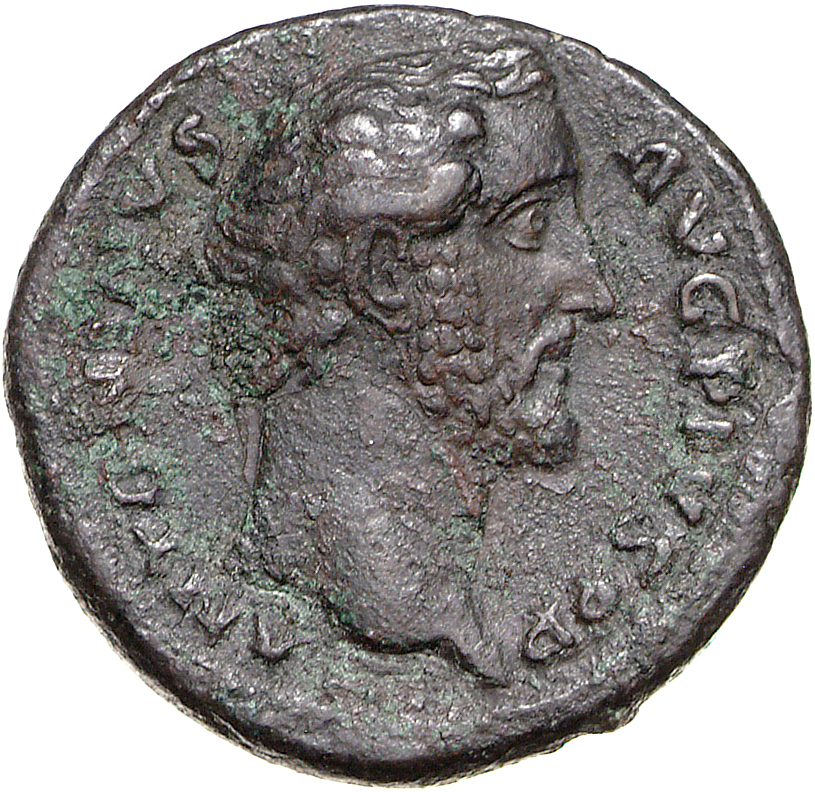 RIC III Antoninus Pius 694B Antoninus Pius obverse, Head of Antoninus Pius, bare, right
