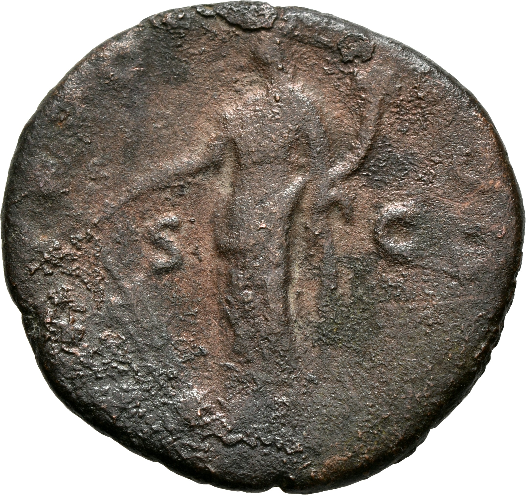 RIC III Antoninus Pius 700A Antoninus Pius reverse, Fortuna, draped, standing left, holding rudder set on globe in right h...