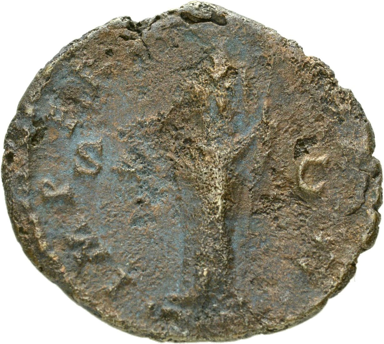 RIC III Antoninus Pius 728 Antoninus Pius reverse, Libertas, standing left, holding pileus and rod