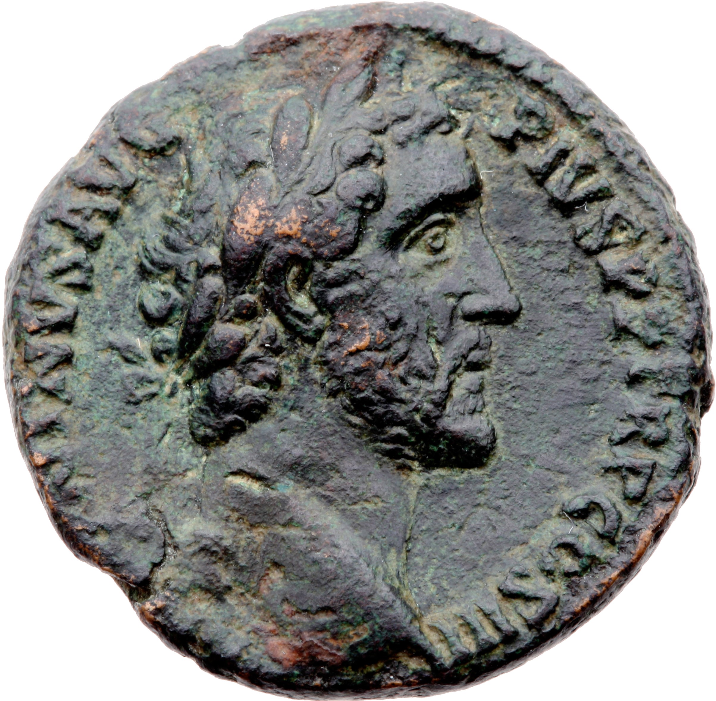 RIC III Antoninus Pius 733 Antoninus Pius obverse, Head of Antoninus Pius, laureate, right