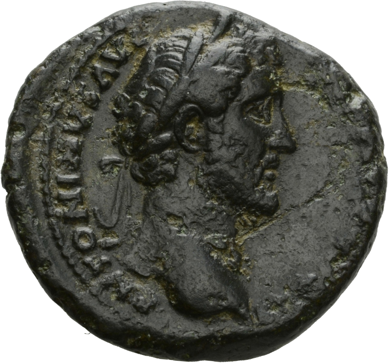 RIC III Antoninus Pius 734A Antoninus Pius obverse, Head of Antoninus Pius, laureate, right