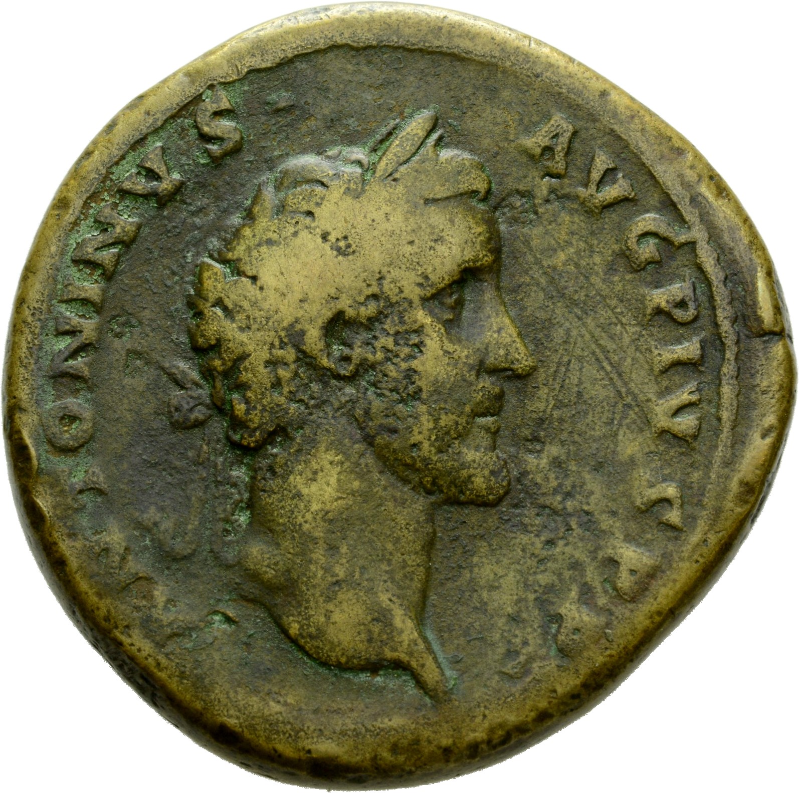 RIC III Antoninus Pius 747A Antoninus Pius obverse, Head of Antoninus Pius, laureate, right