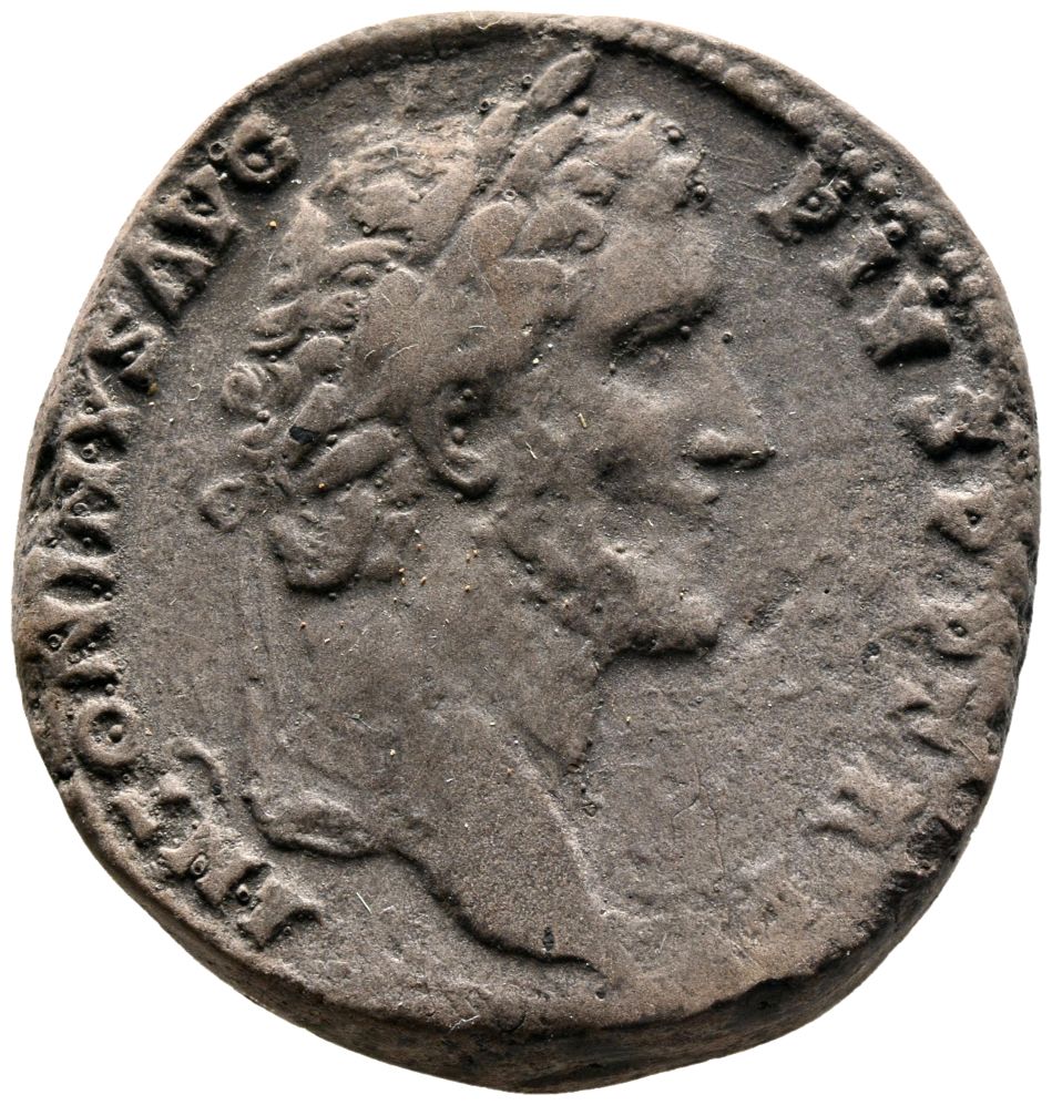 RIC III Antoninus Pius 765 Antoninus Pius obverse, Head of Antoninus Pius, laureate, right