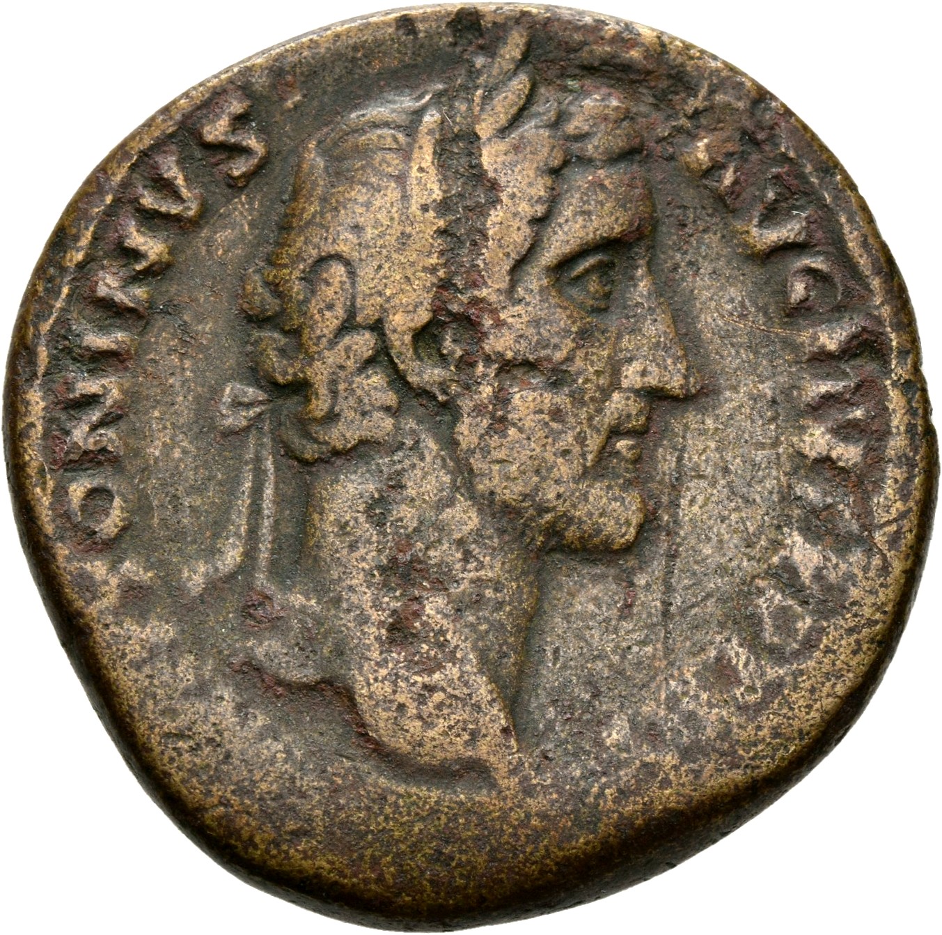 RIC III Antoninus Pius 767A Antoninus Pius obverse, Head of Antoninus Pius, laureate, right