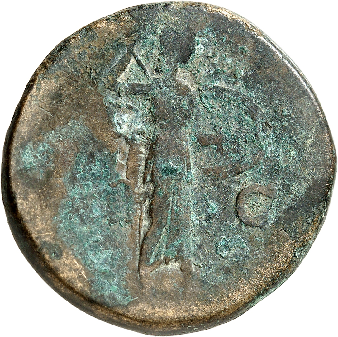 RIC III Antoninus Pius 779 Antoninus Pius reverse, Minerva, advancing right, brandishing javelin and holding shield