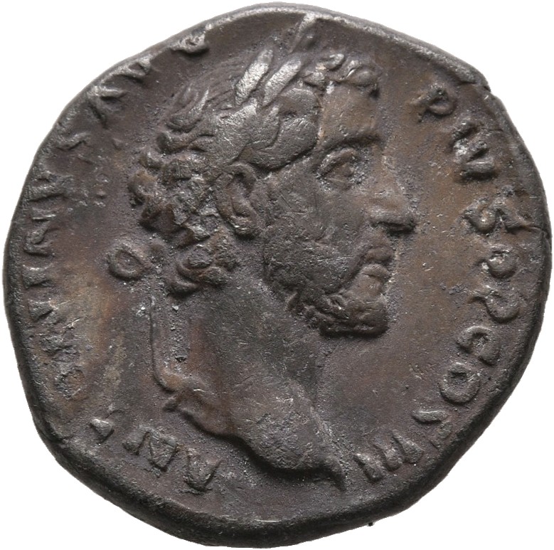 RIC III Antoninus Pius 78B Antoninus Pius obverse, Head of Antoninus Pius, laureate, right