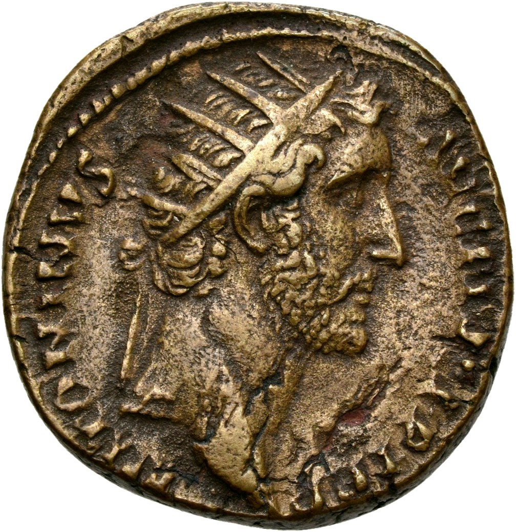 RIC III Antoninus Pius 798 Antoninus Pius obverse, Head of Antoninus Pius, laureate, right