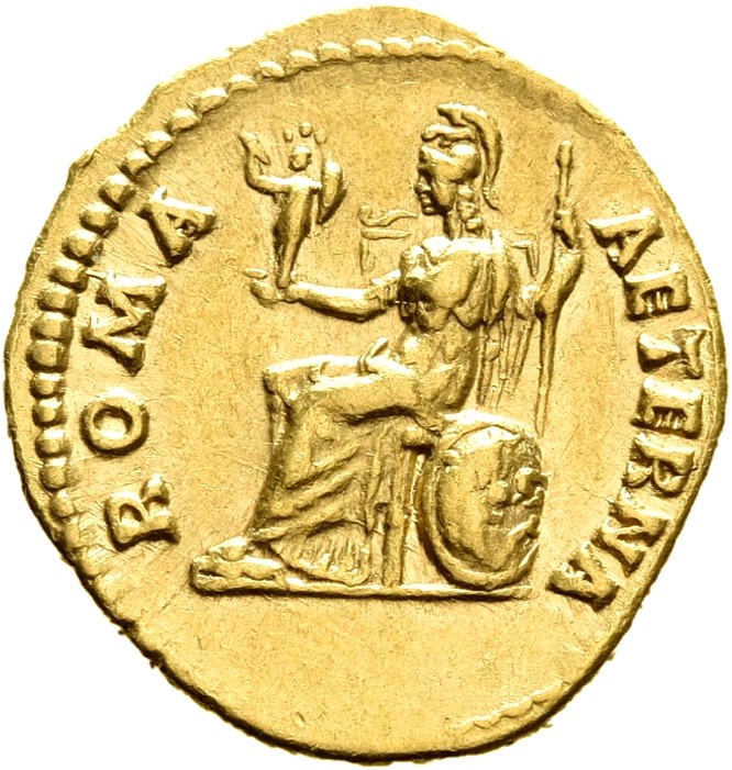 RIC III Antoninus Pius 80C Antoninus Pius reverse, Roma, seated left, holding Victory in right hand and spear in left