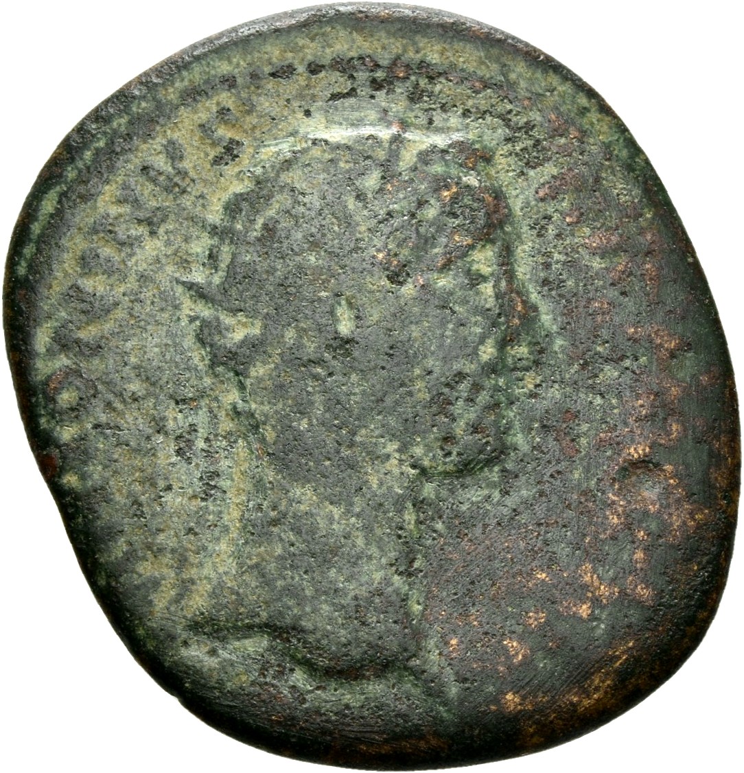 RIC III Antoninus Pius 814 Antoninus Pius obverse, Head of Antoninus Pius, radiate, right