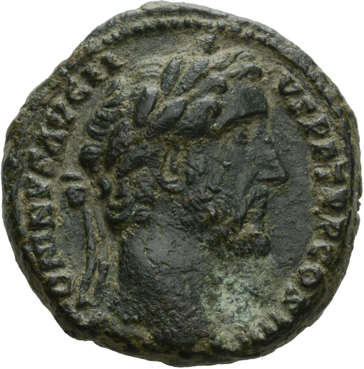 RIC III Antoninus Pius 818 Antoninus Pius obverse, Head of Antoninus Pius, laureate, right