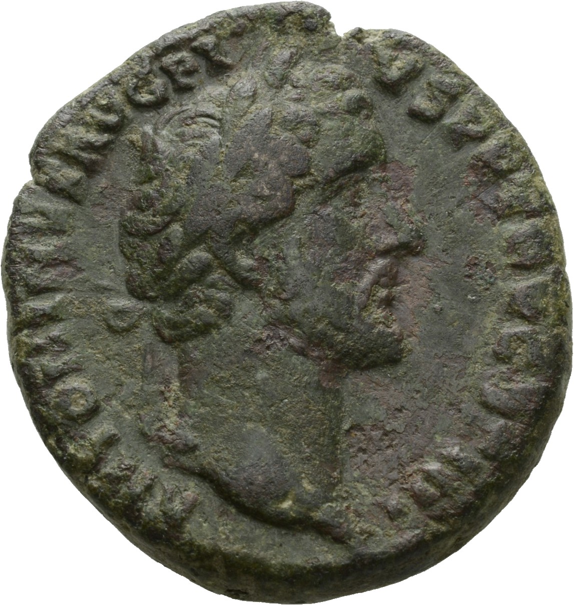 RIC III Antoninus Pius 824A Antoninus Pius obverse, Head of Antoninus Pius, laureate, right