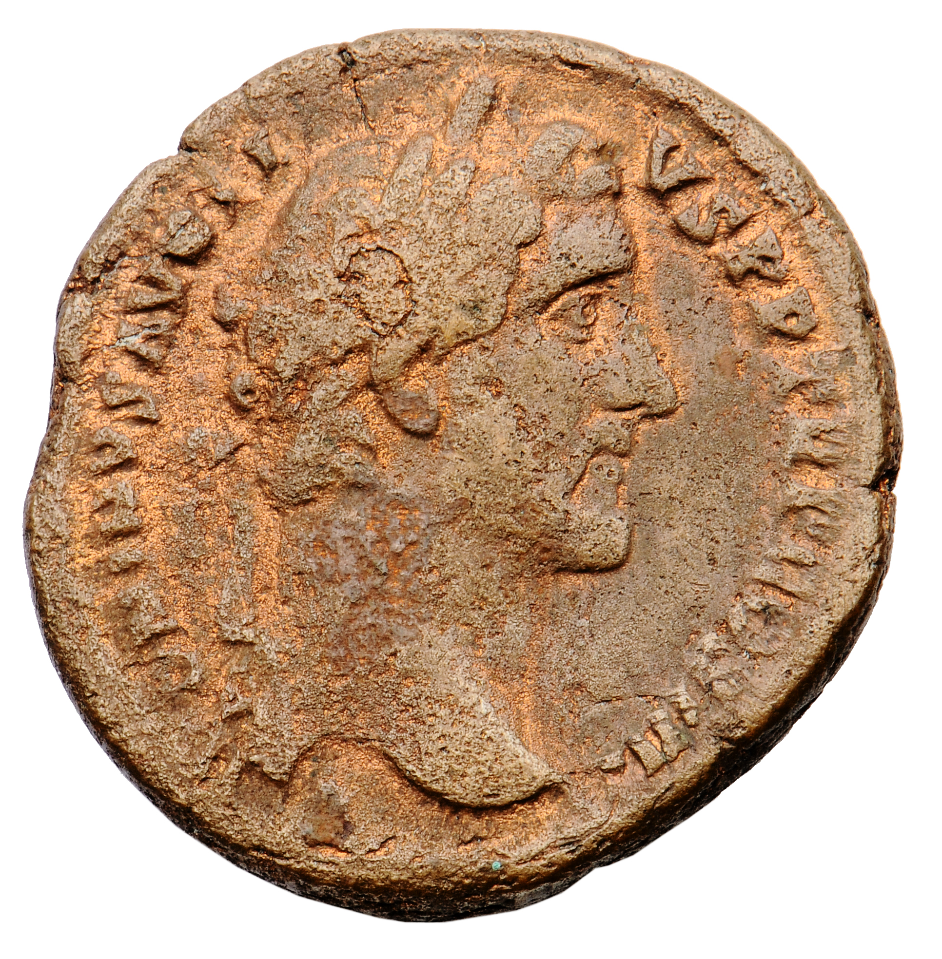 RIC III Antoninus Pius 826 Antoninus Pius obverse, Head of Antoninus Pius, laureate, right