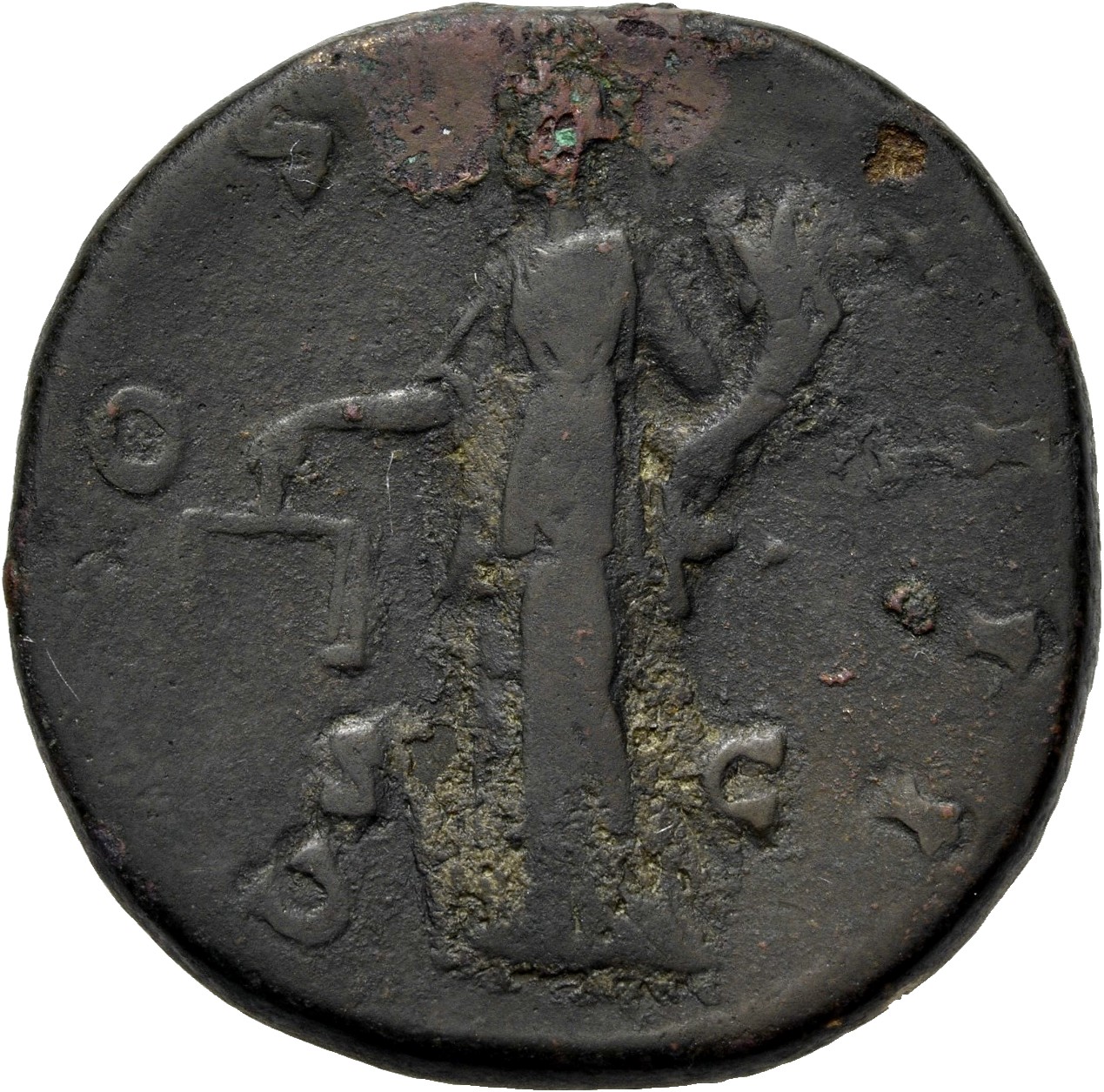 RIC III Antoninus Pius 842 Antoninus Pius reverse, Aequitas, standing left, holdin scales and cornucopiae