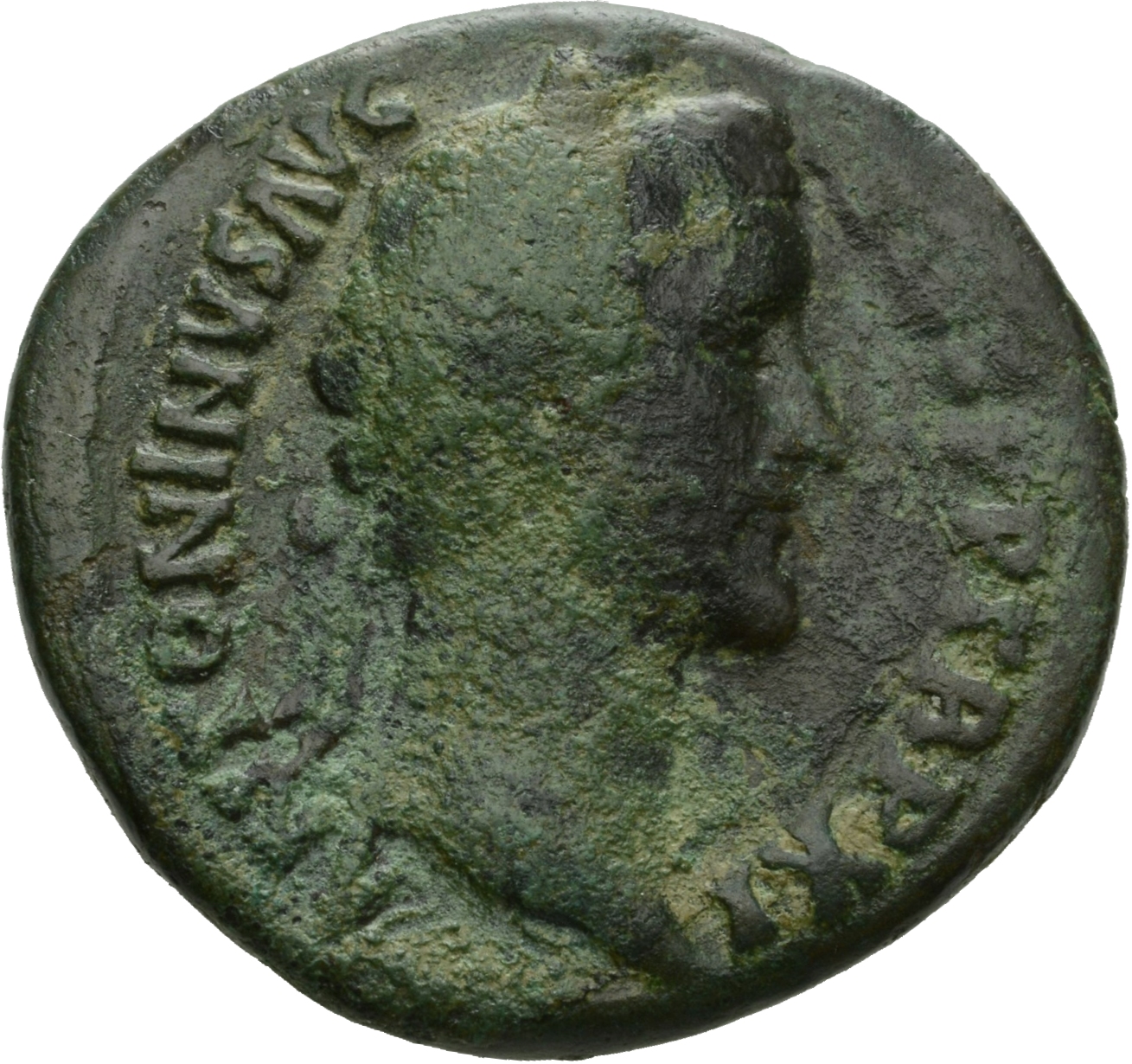 RIC III Antoninus Pius 853A Antoninus Pius obverse, Head of Antoninus Pius, laureate, right