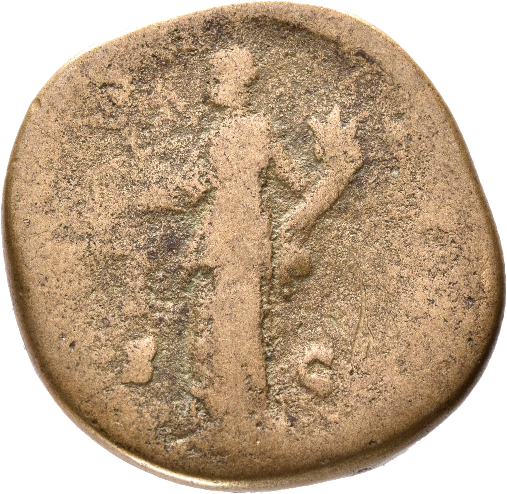 RIC III Antoninus Pius 855 Antoninus Pius reverse, Aequitas, draped, standing left, holding scales in extended right hand ...