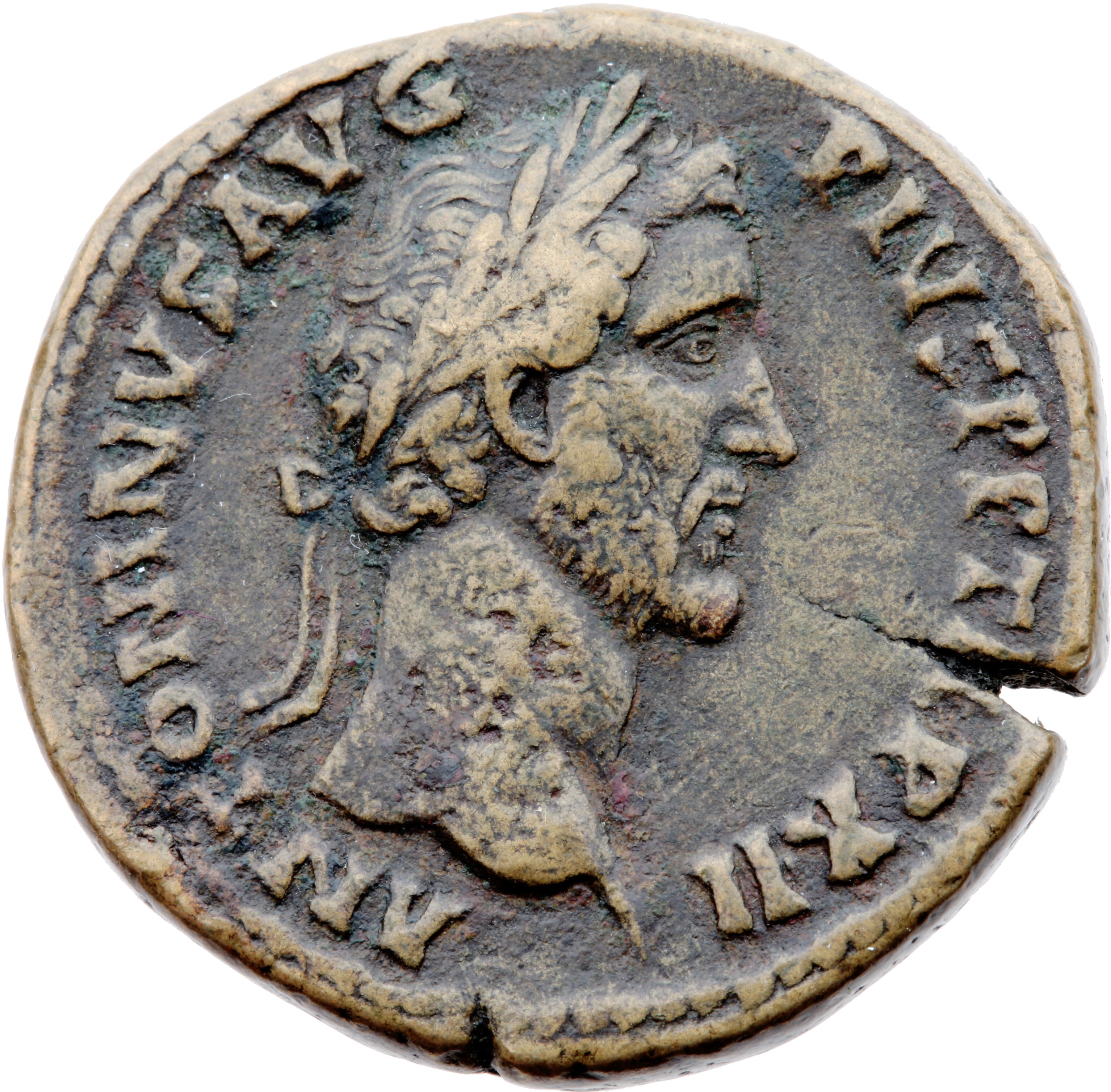 RIC III Antoninus Pius 855 Antoninus Pius obverse, Head of Antoninus Pius, laureate, right