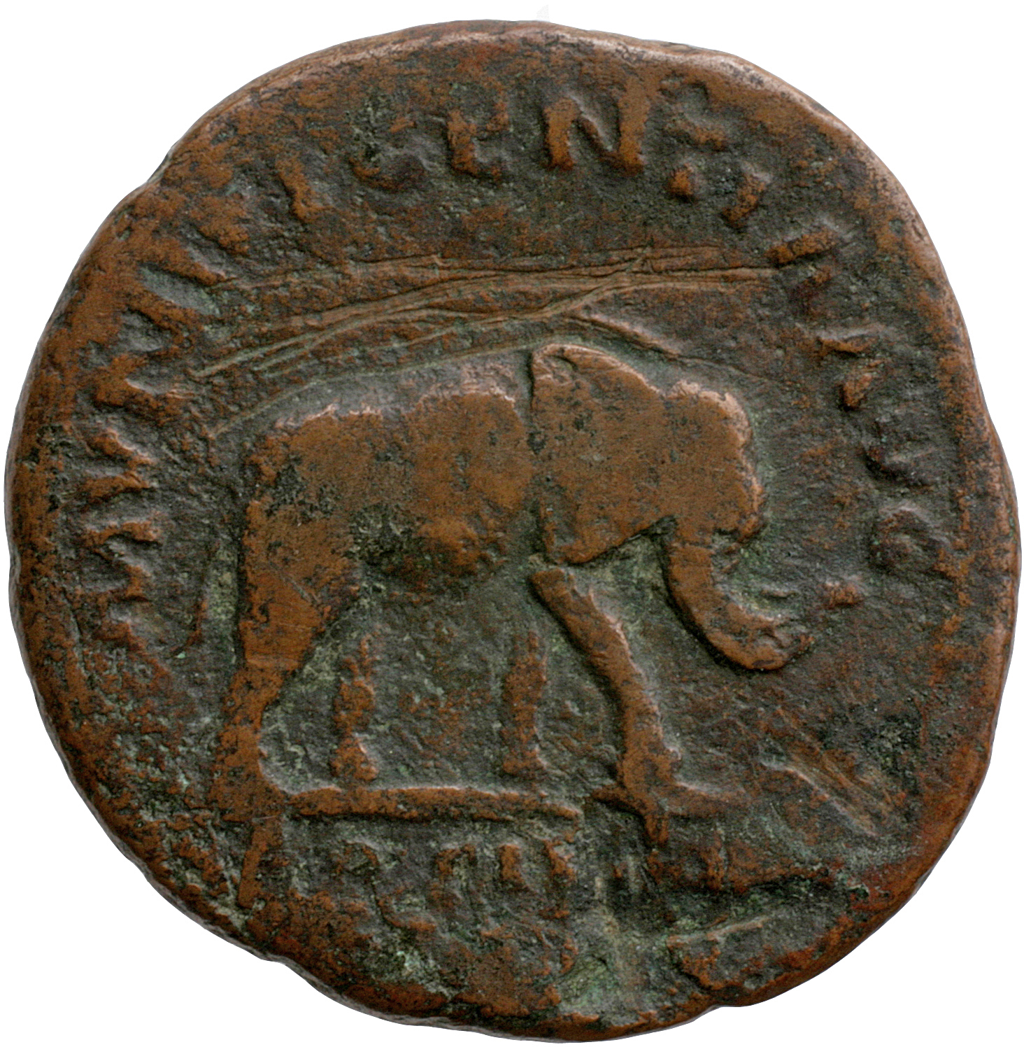 RIC III Antoninus Pius 862A Antoninus Pius reverse, Elephant, sometimes cuirassed, walking right