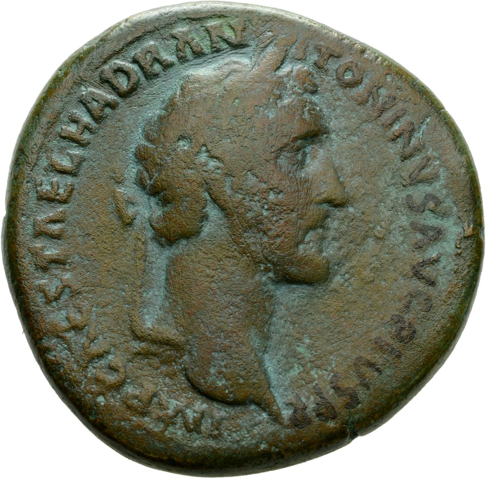 RIC III Antoninus Pius 874 Antoninus Pius obverse, Head of Antoninus Pius, laureate, right