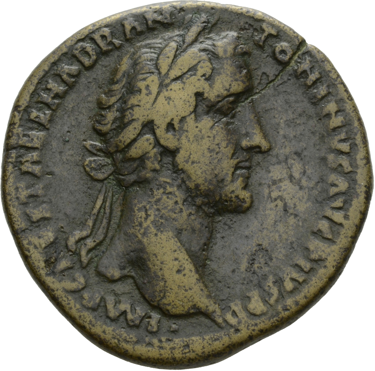 RIC III Antoninus Pius 891 Antoninus Pius obverse, Head of Antoninus Pius, laureate, right