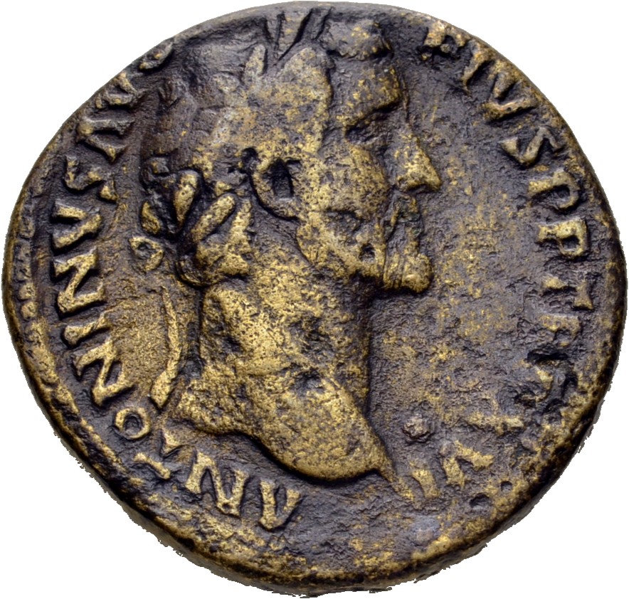 RIC III Antoninus Pius 906 Antoninus Pius obverse, Head of Antoninus Pius, laureate, right