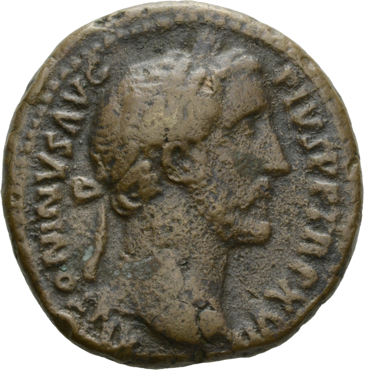 RIC III Antoninus Pius 910 Antoninus Pius obverse, Head of Antoninus Pius, laureate, right