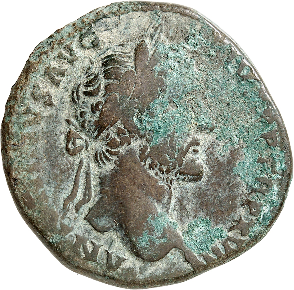 RIC III Antoninus Pius 917 Antoninus Pius obverse, Head of Antoninus Pius, laureate, right