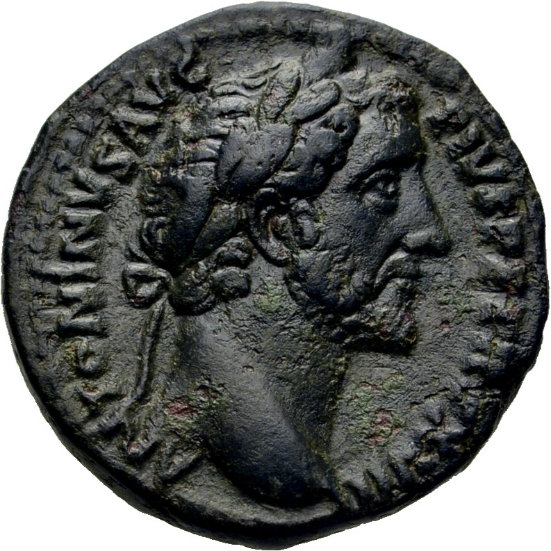RIC III Antoninus Pius 921 Antoninus Pius obverse, Head of Antoninus Pius, laureate, right