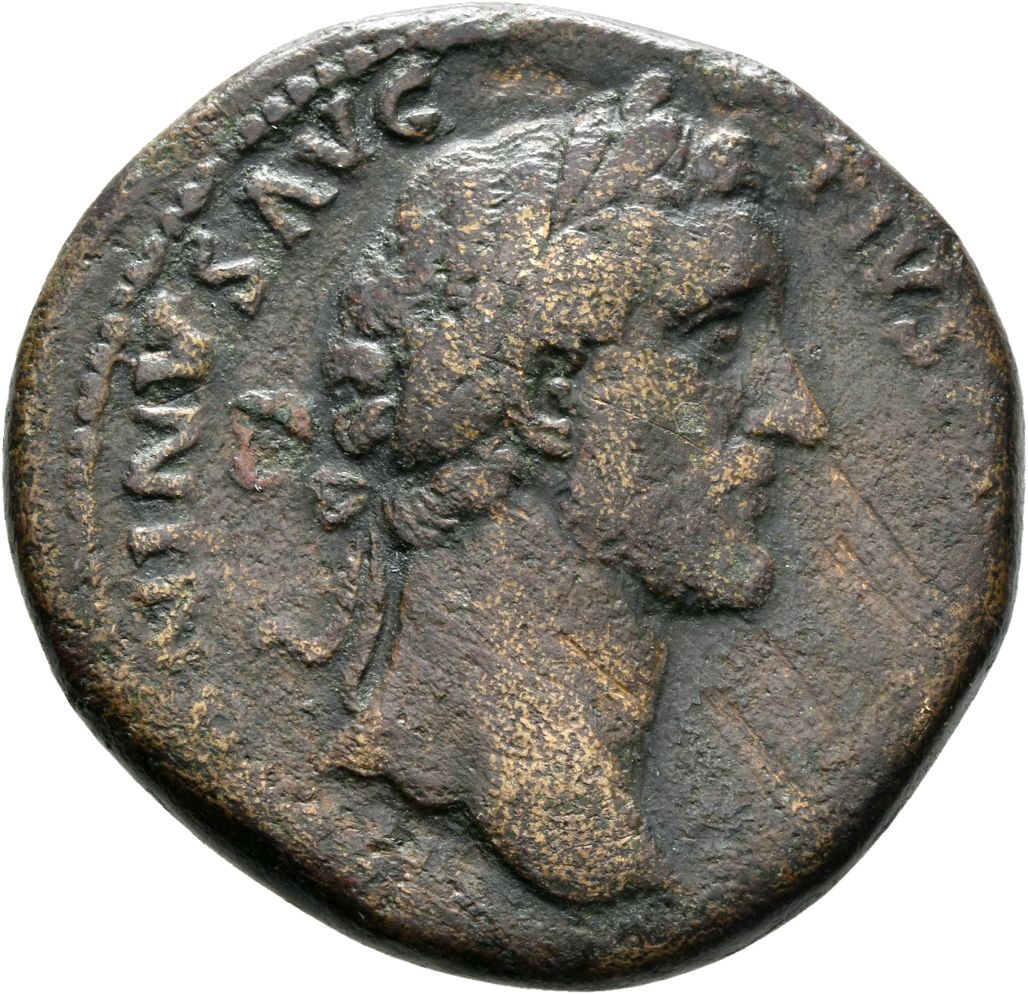 RIC III Antoninus Pius 928 Antoninus Pius obverse, Head of Antoninus Pius, laureate, right