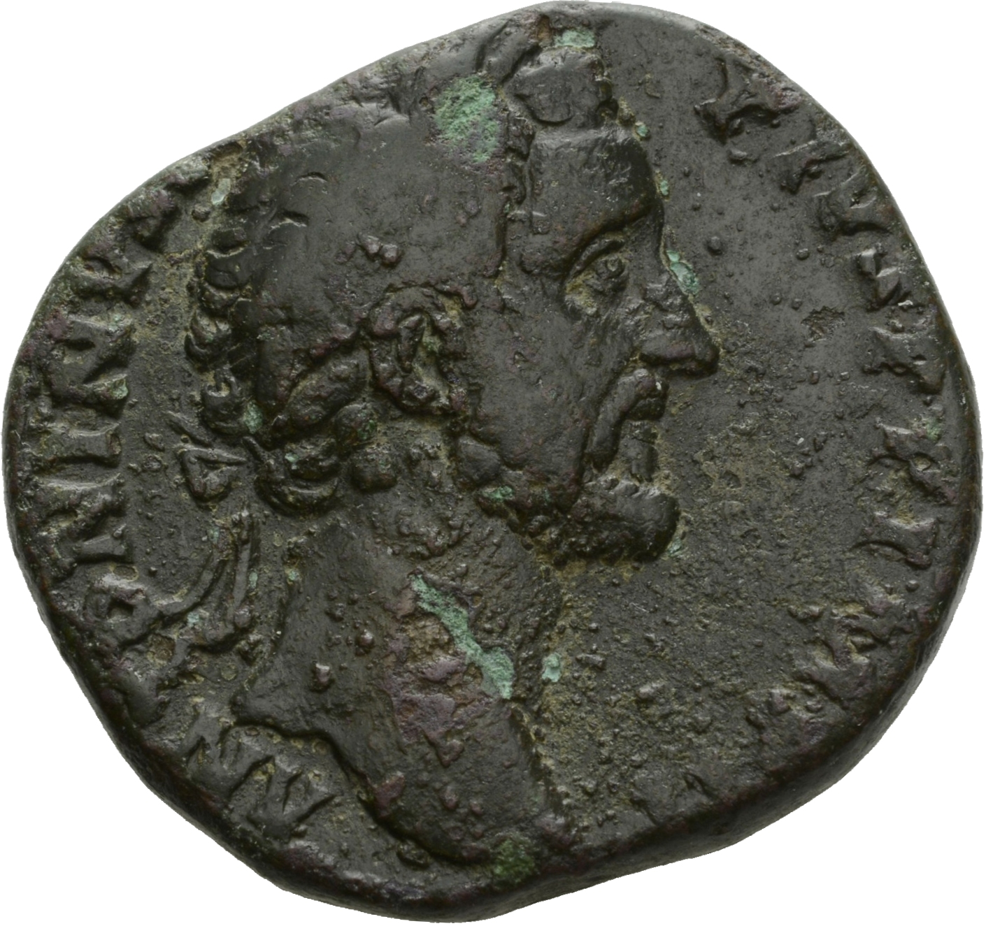 RIC III Antoninus Pius 964a Antoninus Pius obverse, Head of Antoninus Pius, laureate, sometimes draped on left shoulder, r...