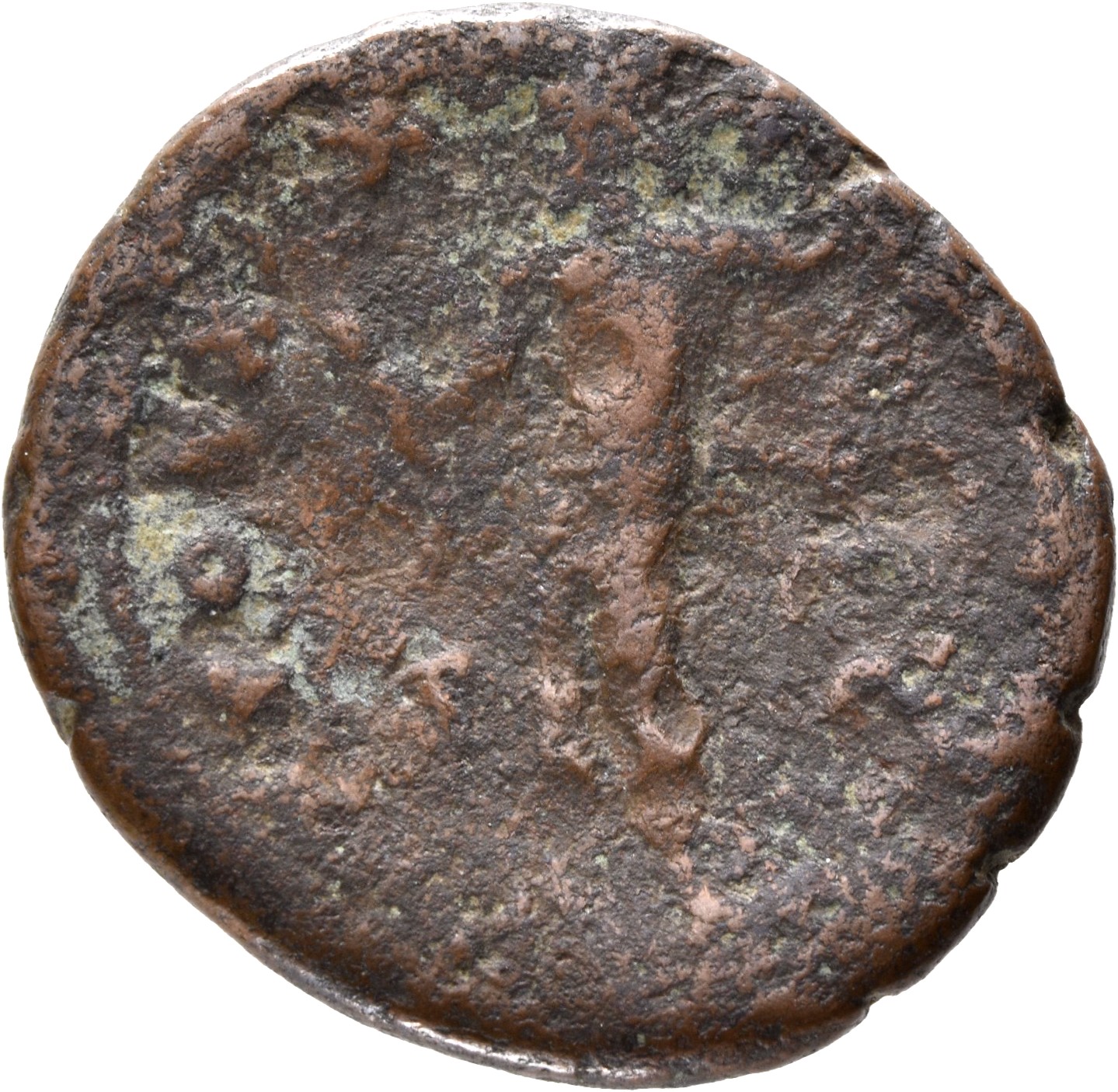 RIC III Antoninus Pius 968 Antoninus Pius reverse, Jupiter, naked, standing front, holding sceptre in right hand and thund...