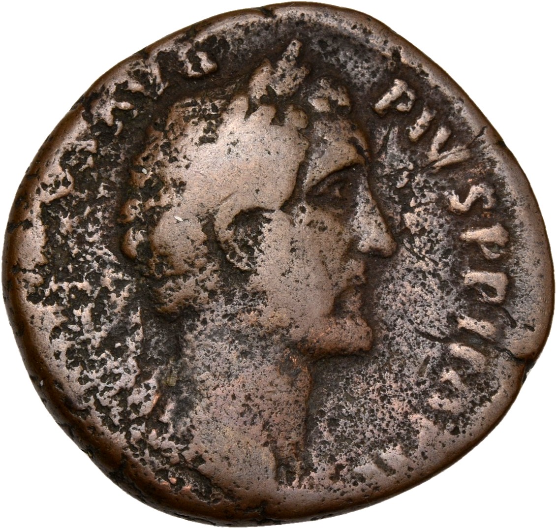 RIC III Antoninus Pius 972 Antoninus Pius obverse, Head of Antoninus Pius, laureate, right