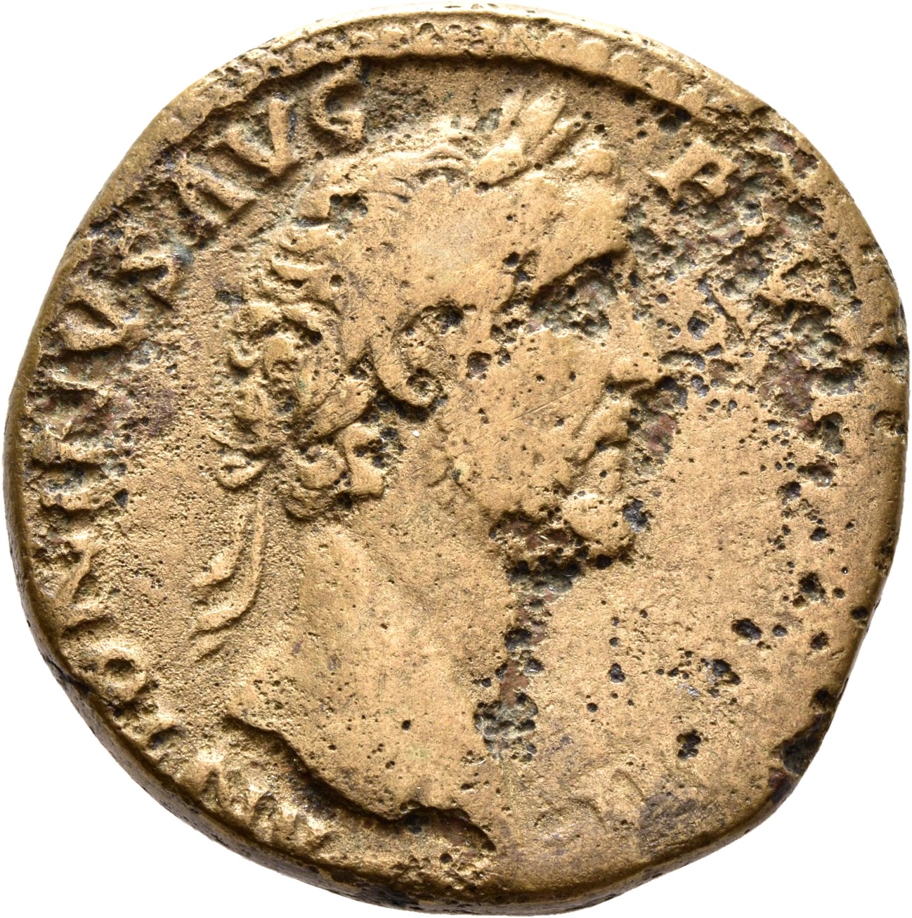 RIC III Antoninus Pius 982A Antoninus Pius obverse, Head of Antoninus Pius, laureate, right