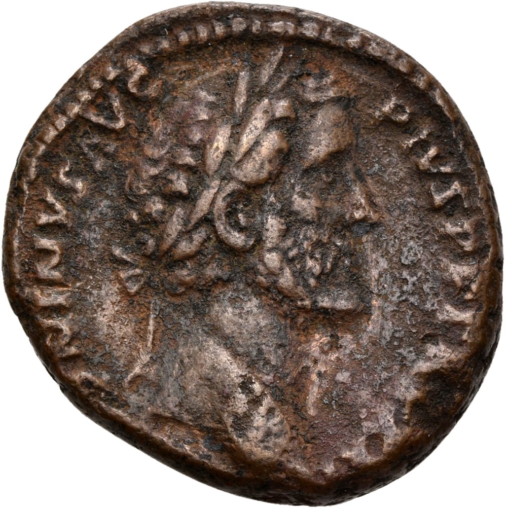 RIC III Antoninus Pius 995 Antoninus Pius obverse, Head of Antoninus Pius, laureate, right