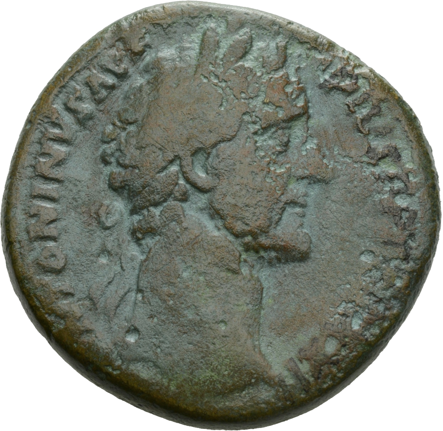 RIC III Antoninus Pius 999 Antoninus Pius obverse, Head of Antoninus Pius, laureate, right