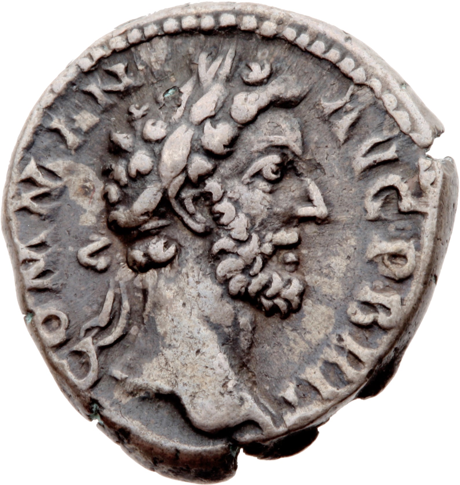 RIC III Commodus 106c Commodus obverse, Head of Commodus, laureate, right