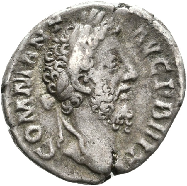 RIC III Commodus 108 Commodus obverse — Head of Commodus, laureate, right