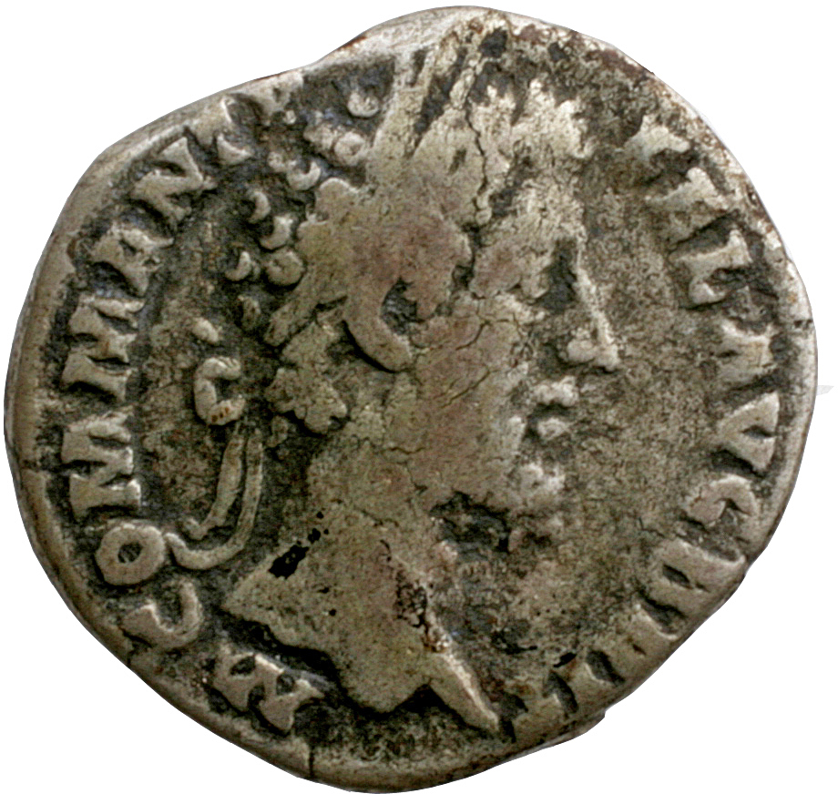 RIC III Commodus 124 Commodus obverse, Head of Commodus, laureate, right