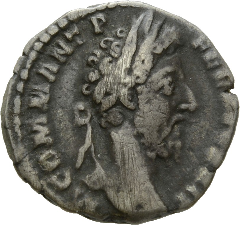 RIC III Commodus 125 Commodus obverse, Head of Commodus, laureate, right