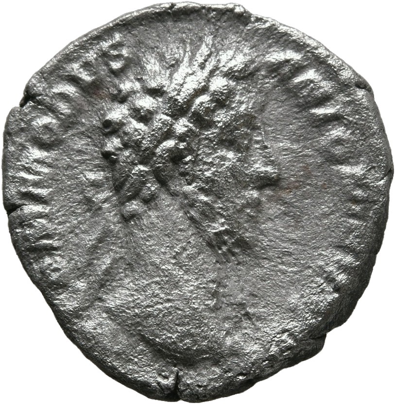 RIC III Commodus 14a Commodus obverse, Head of Commodus, laureate, right