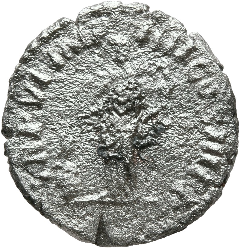 RIC III Commodus 14b Commodus reverse, Annona, draped, standing left, holding corn-ears in right hand and cornucopiae in l...