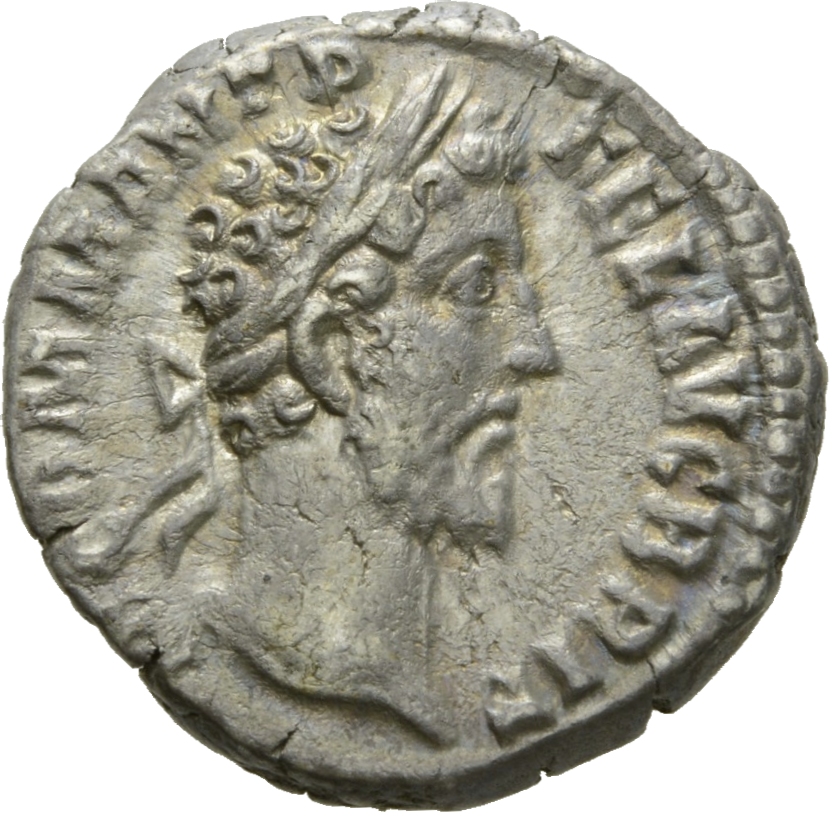 RIC III Commodus 157 Commodus obverse, Head of Commodus, laureate, right