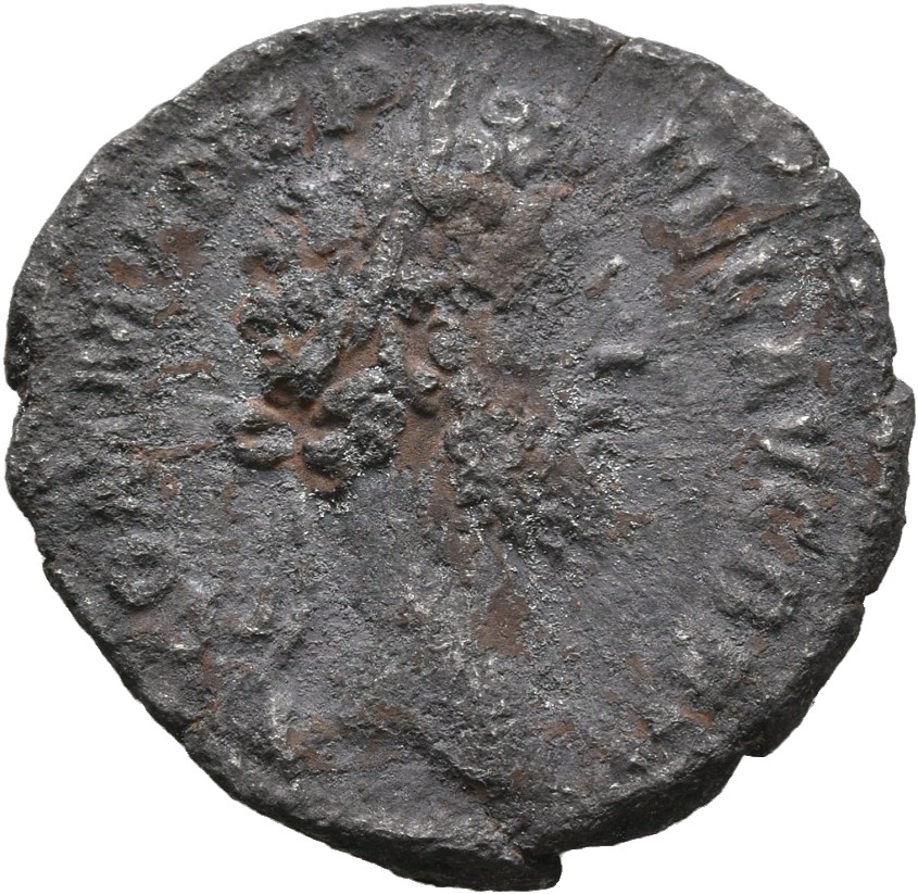 RIC III Commodus 160 Commodus obverse, Head of Commodus, laureate, right