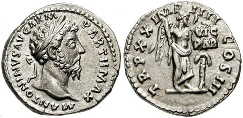 RIC III Commodus 163 Commodus obverse — Head of Commodus, laureate, right