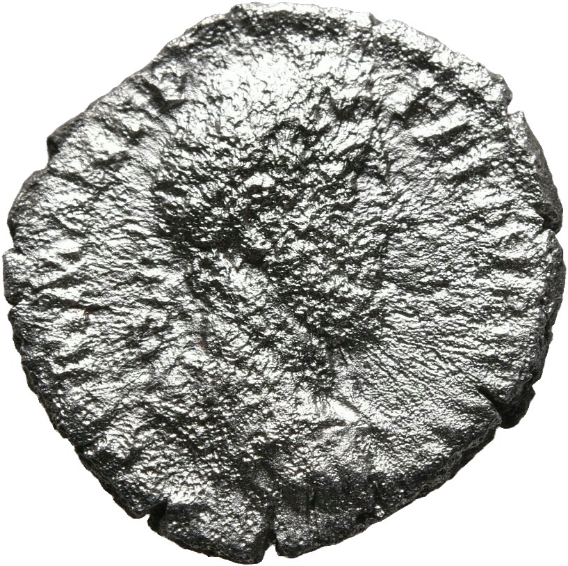 RIC III Commodus 164 (denarius) Commodus obverse, Head of Commodus, laureate, right